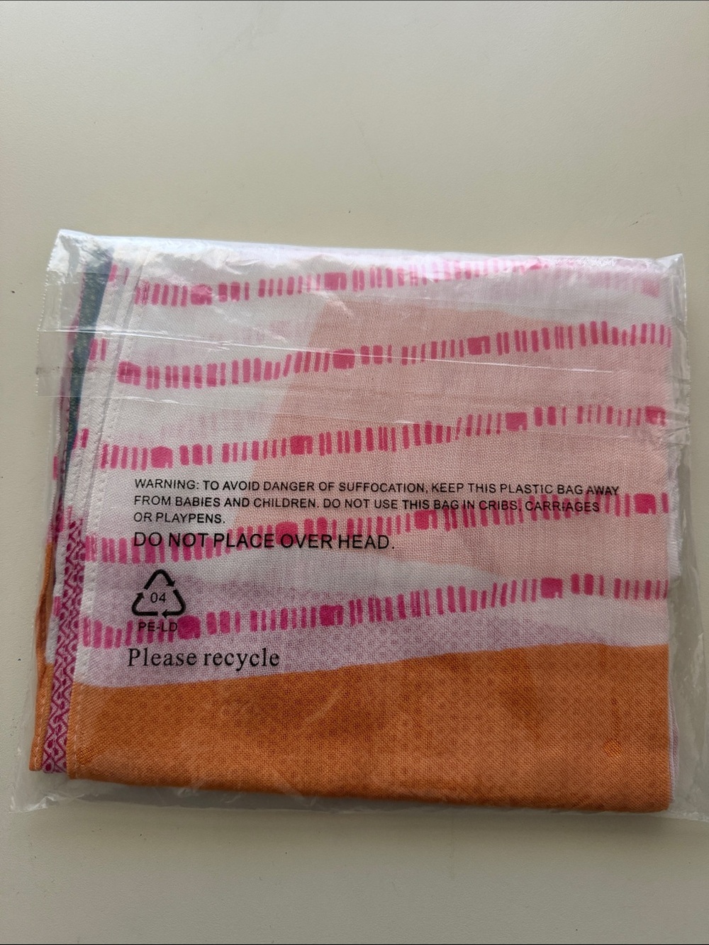 CAbi Pink and Orange Patterned Scarf